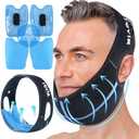 REVIX Wisdom Teeth Ice Pack Head Wrap with 3D Sewing Jaw Ice Pack for Face Oral Surgery Pain Relief for TMJ, Tooth Extraction & Teeth Removed, Extra Snug Fit with 4 Hot Cold Gel Packs Reusable, Black L