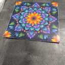 IOHEFY 10PCS Peel and Stick Floor Tiles 12x12 Inch Colorful Mandala Floral Vinyl Flooring Self Adhesive Multicolor Blue Purple Orange Tile for Kitchen Bathroom Bedroom Living Room DIY Home