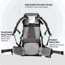 WIPHA Baby Backpack Carrier - Ergonomic Child Carrier Hiking with Sun Canopy, Safe Toddler Hiking Backpack Carrier with Large Storage Space&Insulated Pocket, Adjustable Padded Child Seat, Black