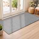 Ultra Thin Indoor Door Mat 24"x47", Non Slip Doormats, Grey, 2' X 3'11"