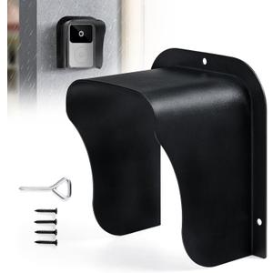Ring Doorbell Cover Weatherproof, Large Metal Ring Doorbell Protector, Access Control Rain Cover, Outdoor Keypad Cover Protector, Ring Video Doorbell Waterproof Cover, Camera Doorbell Cover Black