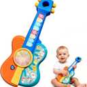 Toddlers Guitar Musical Toys for 1-2 Year Old Boy/Girl, Multiple Modes with Piano Keys, Animal Sounds, Musical, Baby Toys 12-18-24 Months, Gifts for One Year Old Boys/Girl
