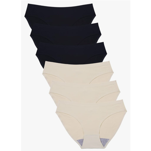 Wealurre Seamless Underwear Invisible Bikini No Show Nylon Spandex Women Panties, S