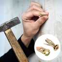 PAGOW 60 Pcs Self-Drilling Metal Screw Anchors Kit, No Drill & Holes in Wall, 30 Pcs Steel Anchors 0.47"x1.18" + 30 Pcs Zinc Screws 0.32"x1.18"