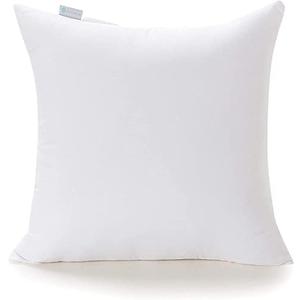 Acanva Fluffy Pillow Insert for Bed Sleeping, Decorative Stuffer Cushion Sham Filler, 18 Inchx18 Inch, White 2 Pack