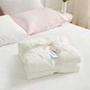 Cozy Bliss Cooling Comforter Queen Size, Cooling Blankets for Hot Sleepers and Night Sweats, Cream Summer Comforter for Queen Size Bed, Breathable Soft Lightweight Silk Smooth