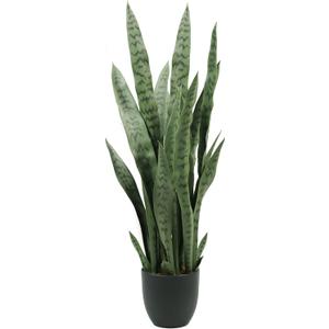 Solution4Patio 3ft Artificial Sansevieria Trifasciata Prain, Tropical Faux Snake Plant, Fake Mother in Law Tongue Plants, Greenery Realistic Houseplant for Home Office Corner Outdoor/Indoor Decor