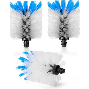 MOSOLAN Stainless Steel Bottle Brush Refills, Replacement Brush Heads, Flat Head, 3 Pack