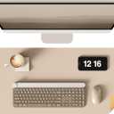 YSAGi Double-Sided Desk Pad, 31.5"x15.7" Leather Desk Mat, Eco Cork Desk Pad Protector,Large Mouse Pad,Waterproof Desk Blotter for Office/Home (Beige/Cork)