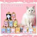60 Pcs Adopt A Cat Party Favors Include 20 Mini Stuffed Kittens 20 Foldable Kraft Boxes 20 Birthday Hats Cat Party Favors Mini Plush Stuffed Animals for Adopt A Kitty Cat Party Supplies Gifts