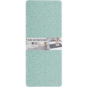 Nonslip Bathtub Mat, Anti Slip Bath Mat 0.6" Extra Thick, Quick Dry Bath Tub Anti Slip Shower Mat, Loofah Non-Slip Bath Mat for Tub Bathroom Pool Kitchen Entryway Home Hotel(Blue 16x39)