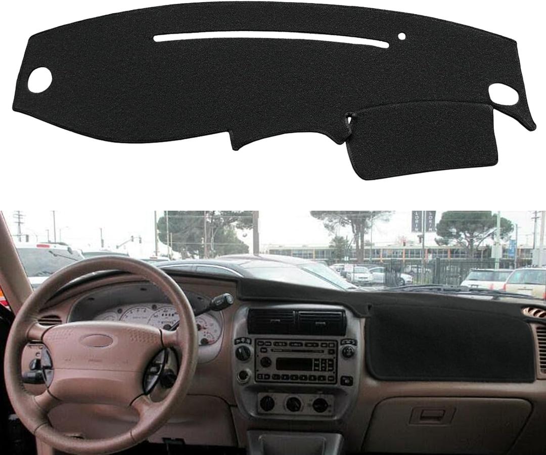 Yiz Dash Cover Mat Custom Fit for Ford Ranger 1995-2011,Ford Explorer 1995-2001,Mercury Mountaineer 1997-2001 and Mazda B2300 B2500 B3000 B4000 1995-2010,Dashboard Cover Pad Carpet (Black) J35