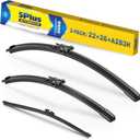 26"+22"+11" Windshield Wipers Replacement for Ford Explorer 2023 2022 2021 2020 2019 2018 2017-2011 Premium All Weather Front & Rear Wiper Blades-OEM Original Factory Quality(Set of 3)