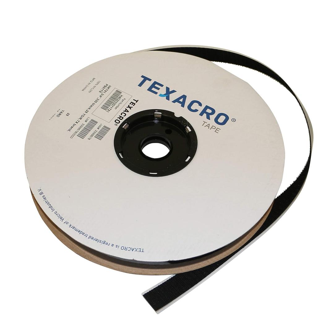 Velcro USA HOOK 70/BLK07525 70/71 TEXACRO Adhesive-Backed Hook-Side Only: 3/4" x 75 ft., black, 3/4 In. X 25 Yds.