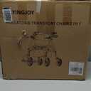 VOCIC Walkers for Seniors, Z21 Rollator Walker with Seat Supports 350lb, 8" Big Wheels for All Terrain, Ergonomic Arc Seat & 6" Ultra Backrest Foldable Walker, Dual Height Adjustment, Lightweight 2025 (Ruby Red)