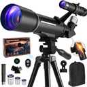 Vilupvie Telescope, Telescope for Kids & Adults, 70mm Aperture 500mm Refractor Telescopes for Astronomy Beginners with Tripod, Moon Filter, Phone Adapter & Backpack, Gifts for Kids & Beginners