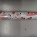 Merture Valentines Pink Gnome Wrapping Paper Roll - 17 In x 32.8 Ft (46.5 sq.ft.ttl.) - Adorable Gnome, Heart and Rose with Gold-Printed Valentines Day Lettering Design for Romantic Celebrations, Weddings, Bridal Showers, Anniversary for Women, Girlfriend, Wife, Lover