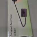 Gooseneck Tablet Holder for Kindle Reading in Bed with Page Turner Remote, Hands Free Desk Bedside Lazy Arm Stand for Kindle Accessories, Gifts for Readers (Glossy Black)