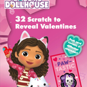Netflix DreamWorks Gabby's Dollhouse Valentine's Scratch Heart Seals, 32 ct, Pack of 3