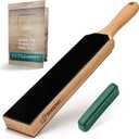 BeaverCraft Leather Strop for Knife Sharpening - Dual-Sided Knife Strop with Stropping Compound Kit - Honing Strop Block 14" for Woodcarving Tools, Chisel Knife Sharpening Kit Leather Sharpener LS6P1