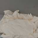 Seenus Soft Microfiber Ruffle Shower Curtain with Waterproof TPU Backed, Cream French Country Ruched Shower Curtain, 72 x 72 Inch 2 in 1 Hotel Luxury Ivory Bathroom Fabric Shower Curtain Washable