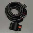 Master Lock Cable Lock, Set Your Own Combination Bike Lock, 6 ft. Long, Black, 8122D