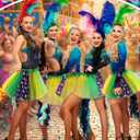 Chicingyou 12 Pcs Mardi Gras Tutus Bulk Multicolor Tutu Skirt Green Yellow Purple Mardi Gras Accessories for Women