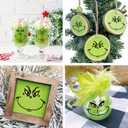 53 Pcs Christmas Face Stickers for Crafts Ornaments Large 5 Inch Small 3 Inch Vinyl Faces Eyes Pitcher Transparent Decals for Glass Drinking Cups Wood Decorations Balls Party Supplies (Face53)