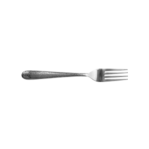 14/1 Stainless Steel Set of 6 Dinner Forks with Hand Hammered Textured Handles by Home Basics | Everyday and Special Occasions | Dishwasher Safe | Mirror Finish, 6 PCS SERVIC SET