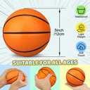 Dilabnba Mini Foam Basketballs (3-Pack, Orange), 5'' Soft Indoor/Outdoor Replacement Balls Toys for Kids, Perfect for Over The Door Basketball Hoops, Play for Bedroom Office Pool Beach