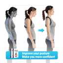 Posture Corrector for Women and Men, Back Brace Adjustable Upper Posture Support, Back Support, Comfortable Back Straightener Support for Clavicle Support, and Providing Pain Relief from Neck (Large) (Black)