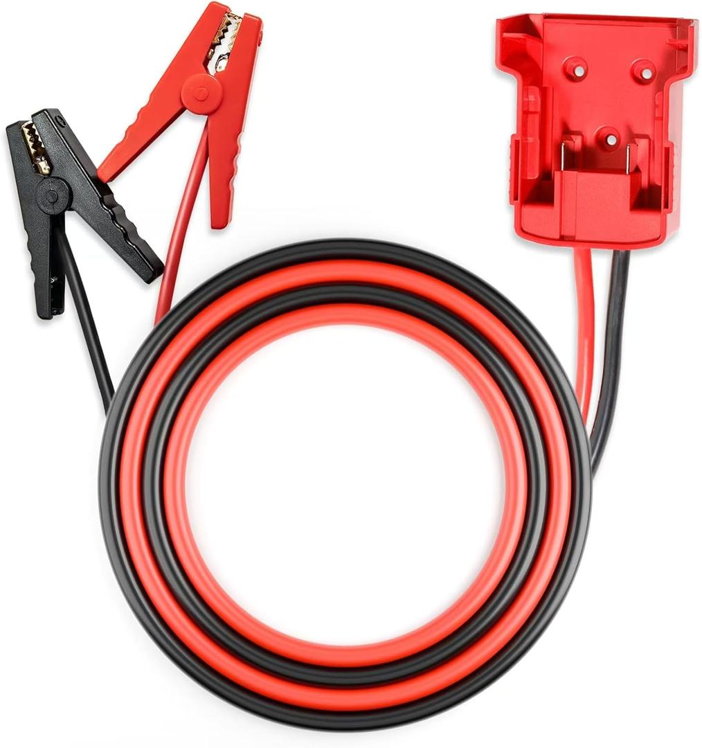 Jumper Cable Clamps Compatible With Mil.waukee Compatible With M18 18V Battery Jumper Starter, 8AWG Automotive Booster Cable (Without Overcurrent Protector Jumper Starter, Without Overcurrent Protector Jumper Starter)