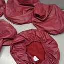 Round Stool Chair Cover PU Leather Waterproof Chair Protector Seat Cover Red|Slipcovers|Home & Garden 5-Pack L