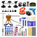 90Pcs Dent Puller Kit,Car Dent Puller,Dent Removal Kit,Paintless Dent Removal Kit,Car Dent Repair Kit,Dent Removal Kit,Paintless Dent Removal Kit With T-Bar, Bridge Puller, Lifter, Dent Puller (Blue)