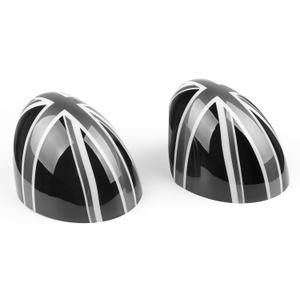 Bruce & Shark Union Jack Pattern Side Mirror Caps Set Covers for MINI Cooper Countryman/Clubman/Hardtop 5-Door (F54/F55/F56/F60) 2014-2019(Auto Powerfolding only), Convertible F57