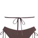 ZAFUL Women's Halter Triangle Bikini Set Crochet Boho Floral Swimsuit Cut Out Tie Side Two Piece Bathing Suit (Brown, M)