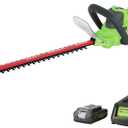 Greenworks 24V 20-Inch Cordless Hedge Trimmer with 2.0 AH Battery Included, HT24B211