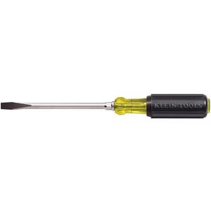 Klein Tools 602-6 5/16-Inch Keystone Tip Screwdriver, 6-Inch Heavy Duty Round Shank with Cushion Grip Handle