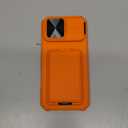 CASE for iPhone 17 Pro Max Case with Card Holder & Camera Stand & Kickstand & Slide Camera Lens Cover & Wallet, Military-Grade Heavy Duty Phone Case Cover for iPhone 17 Pro Max 6.9'', Orange