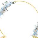 Fomcet Round Backdrop Stand 8FT Gold Circle Balloon Arch Frame Large Metal Wedding Arch for Anniversary Birthday Party Valentine Ceremony Wedding Decorations Thickened Square Tubes