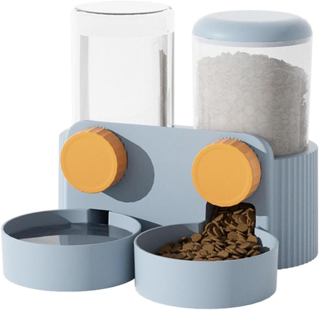 Water Feeder Water Dispenser Feeding Watering Cage Mount Feeder Automatic Food Feeder (Blue)