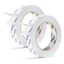 Double Sided Tape Heavy Duty White PE Foam Tape, 1 in X 16.5 Ft Mounting Tape Removable Strips Strong Weatherproof Adhesive Tape for Hanging Picture Poster, Carpets, Paint Wall No Damage, 2 Rolls