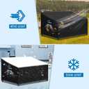 SIRUITON 2-Seat Garden Patio Sofa/Loveseat/Bench Cover 51" W x 27" D x 35" H,Heavy Duty 420D Oxford Waterproof Outdoor Sofa Cover, Lawn Patio Furniture Covers