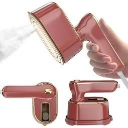 Travel Steamer Iron for Clothes Mini - Portable Ironing Machine Travel Small Size Portable Steam Travel College Dorm Home Essentials Steamer for Clothes (Red) (6.1*3*4.2 in)