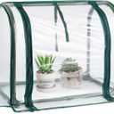 Mini Indoor Greenhouse Tabletop Garden Nursery Plant Cover Tent Humidity Domes for Home Gardening Germination and Seedling Propagation - 23x12x16.5 Inches