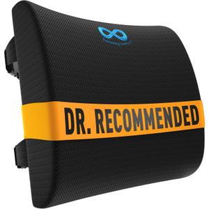 Everlasting Comfort The Original Lumbar Support Pillow for Office Chair - Improves Posture, Promotes Back Pain Relief - Superior Back Support for Gaming and Desk Chairs - Lumbar Pillow for Car, Couch