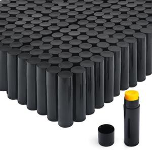 150 Pcs 5.5g Twist-up Lip Balm Tubes,Empty Plastic Chapstick Containers Rotatable Deodorant Sample Containers for DIY Lipsticks,Lip Gloss,Homemade Solid Perfume,Suitable for Filling Tray,Black