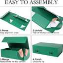 LFBOX Green Christmas Gift Box with Magnetic Lids 13.8x8.3x4.4 in, Bridesmaid Groomsman Proposal Box, Large Rectangle Storage Box 5 Pack