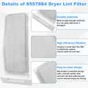 8557884 Dryer Lint Screen Filter Compatible With Whirlpool, Kenmore, KitchenAid Dryer Replace 8557861, 8558467, 8559786, W10726386, W10860233, WP8559786, 341256, 348855, W10847983