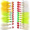 Shad Darts Crappie Jigs Head Bucktail Hair Jig for American Shad Crappie Bass Fishing Lures 1/16oz 1/8oz 1/32oz 1/4oz 25 Pack